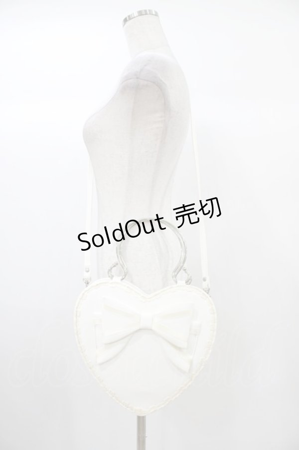 画像1: BABY,THE STARS SHINE BRIGHT / リボンハートバッグ  オフ白 H-25-12-24-014-BA-BG-NS-ZH (1)