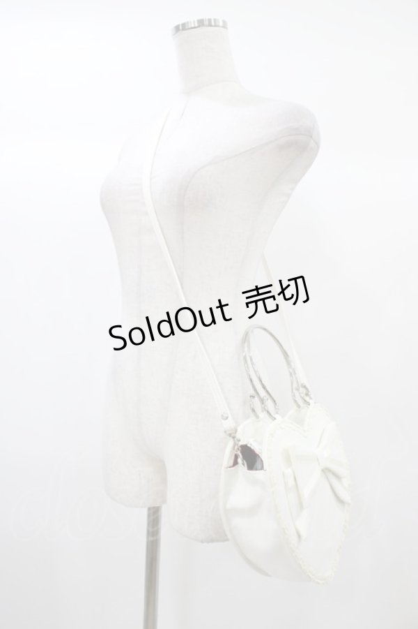 画像2: BABY,THE STARS SHINE BRIGHT / リボンハートバッグ  オフ白 H-25-12-24-014-BA-BG-NS-ZH (2)