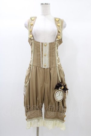 画像: ALICE and the PIRATES / 時計ウサギのサロペット Free ベージュ H-25-12-24-018-PA-OP-NS-ZH