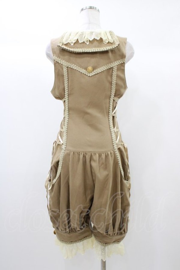 画像2: ALICE and the PIRATES / 時計ウサギのサロペット Free ベージュ H-25-12-24-018-PA-OP-NS-ZH (2)