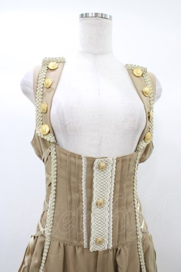 画像4: ALICE and the PIRATES / 時計ウサギのサロペット Free ベージュ H-25-12-24-018-PA-OP-NS-ZH (4)