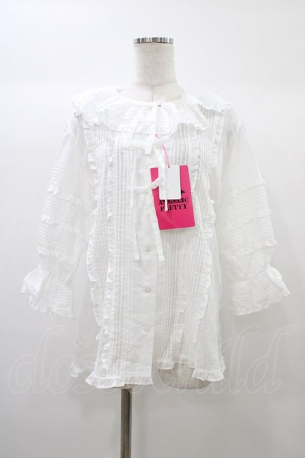 画像1: Angelic Pretty / ふわふわピンタックブラウス Free シロ H-25-12-24-019-AP-BL-NS-ZH (1)