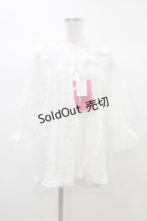 画像1: Angelic Pretty / ふわふわピンタックブラウス Free シロ H-25-12-24-019-AP-BL-NS-ZH (1)