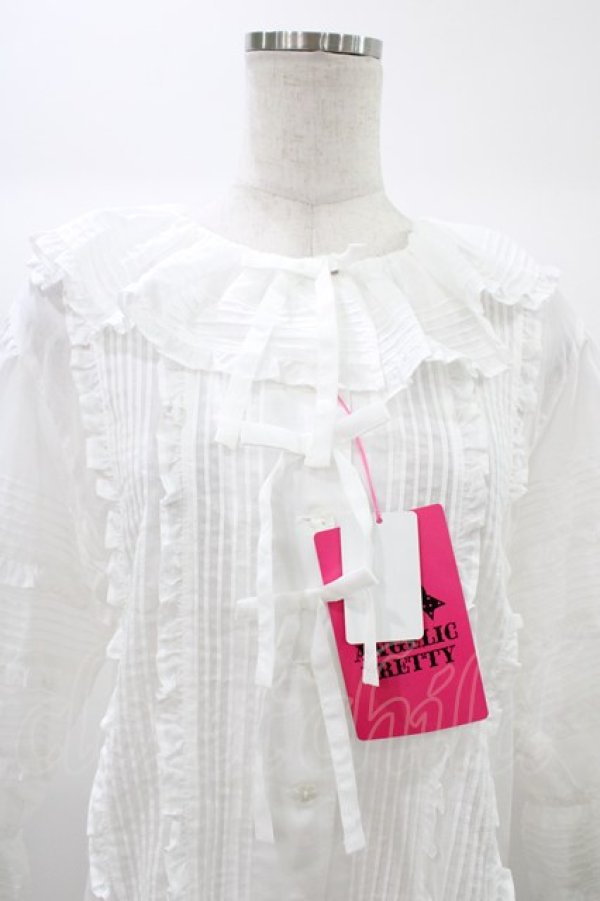 画像4: Angelic Pretty / ふわふわピンタックブラウス Free シロ H-25-12-24-019-AP-BL-NS-ZH (4)