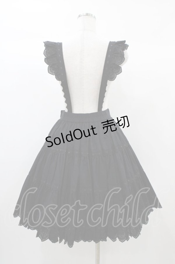 画像2: metamorphose / 王冠レースサスペンダースカート Free ブラック H-25-12-24-021-ME-SK-NS-ZH (2)