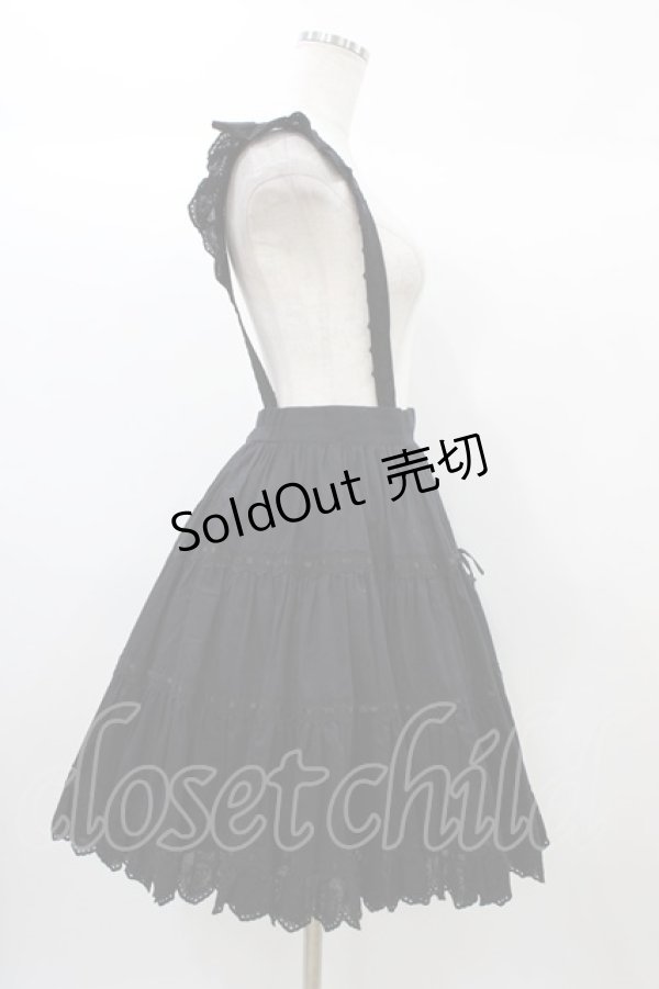 画像3: metamorphose / 王冠レースサスペンダースカート Free ブラック H-25-12-24-021-ME-SK-NS-ZH (3)