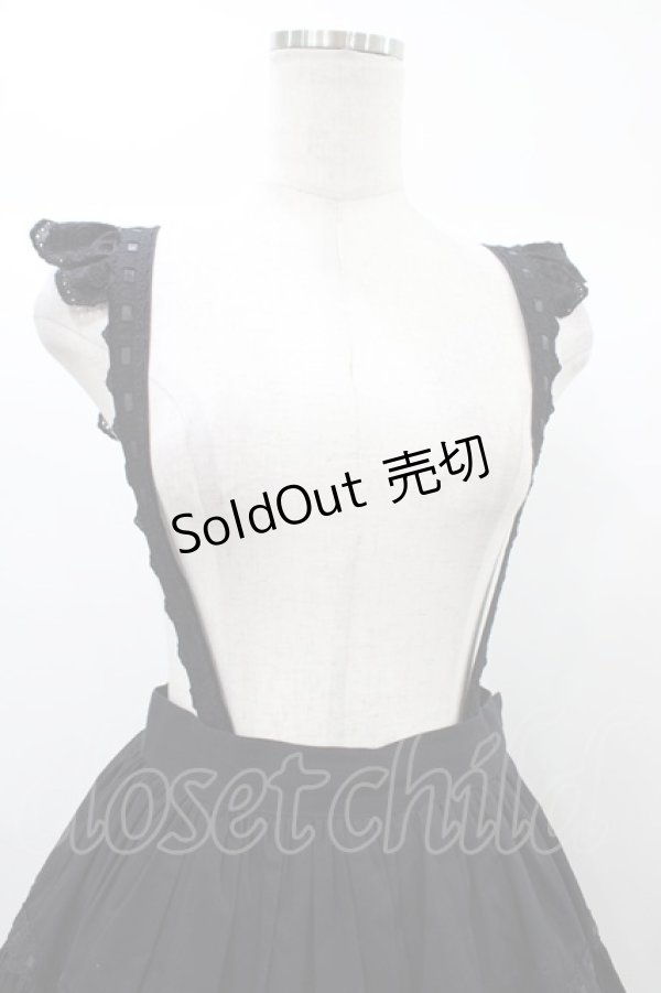 画像4: metamorphose / 王冠レースサスペンダースカート Free ブラック H-25-12-24-021-ME-SK-NS-ZH (4)