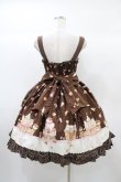 画像2: Angelic Pretty / お菓子の国シャーリングジャンパースカート Free ブラウン H-25-12-24-022-AP-OP-NS-ZH (2)