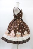 画像3: Angelic Pretty / お菓子の国シャーリングジャンパースカート Free ブラウン H-25-12-24-022-AP-OP-NS-ZH (3)