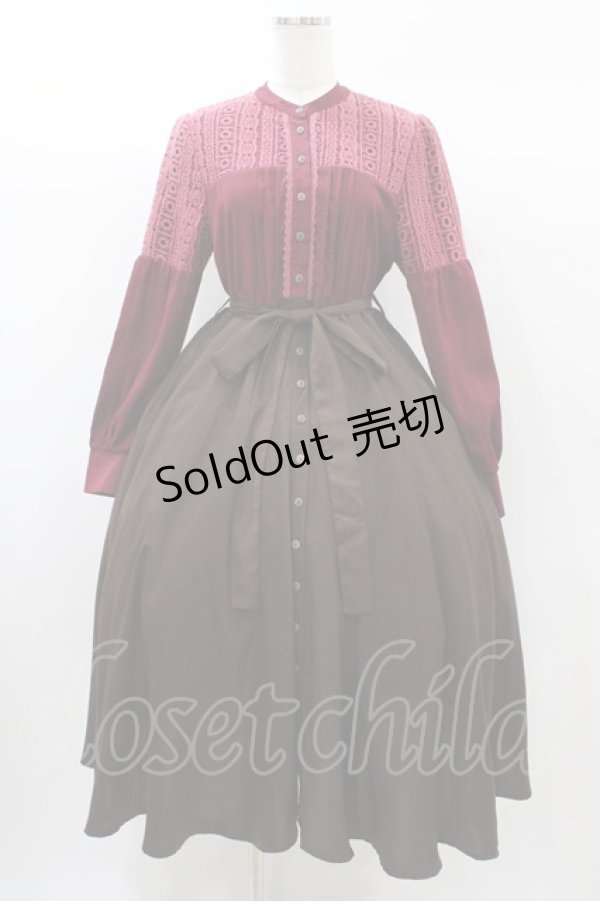 画像1: Favorite / リボンベルト付きワンピース M~L ブラウン H-25-12-24-025-LO-OP-NS-ZH (1)