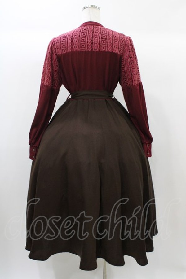 画像2: Favorite / リボンベルト付きワンピース M~L ブラウン H-25-12-24-025-LO-OP-NS-ZH (2)