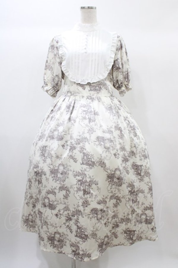 画像1: m petit by misako / AM*トワルドジュイワンピース M オフ H-25-12-24-027-LO-OP-NS-ZH (1)