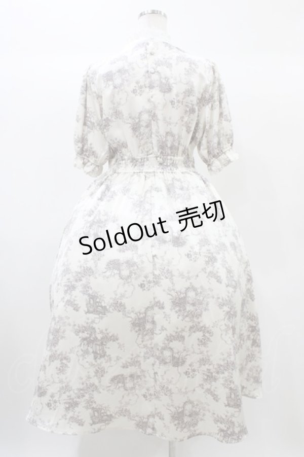 画像2: m petit by misako / AM*トワルドジュイワンピース M オフ H-25-12-24-027-LO-OP-NS-ZH (2)