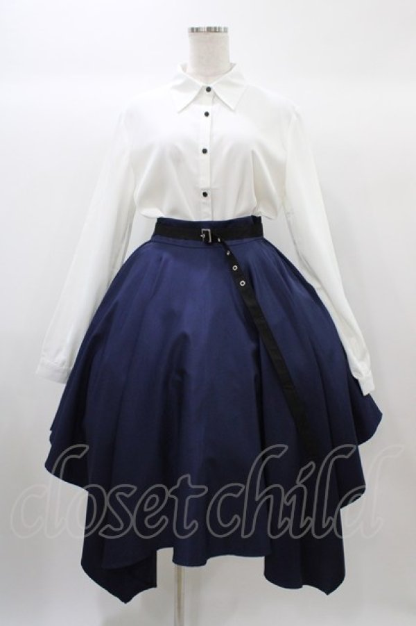 画像1: Favorite / ブラウス+スカートセット Free オフ/ネイビー H-25-12-24-028-LO-OP-NS-ZH (1)