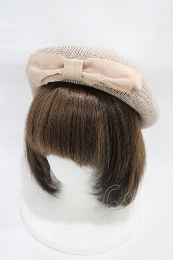 画像1: m petit by misako / AMリボンサーモベレー  ベージュ H-25-12-25-005-LO-AC-NS-ZH (1)