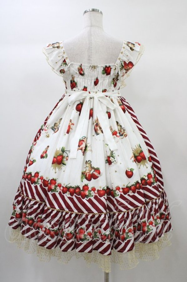 画像2: Cupid Cute（海外ロリータブランド） / Eton Strawberry Angelジャンパースカート M オフ H-25-12-25-037-0-OP-NS-ZH (2)