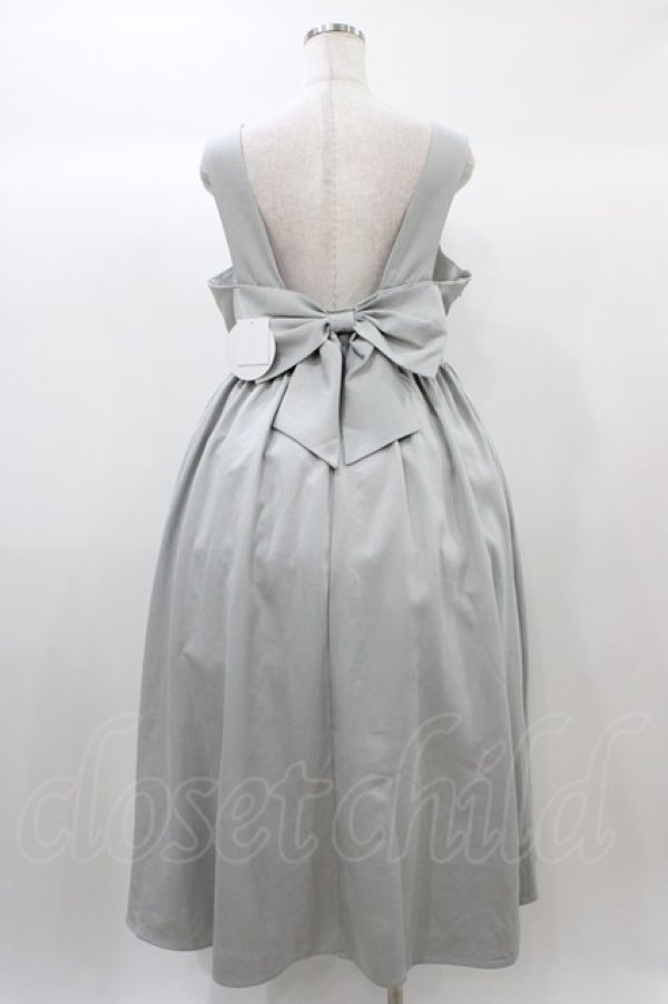 画像2: DearMyLoveRose / バックリボンドレスロングジャンスカ LL グレー H-25-12-25-038-EL-OP-NS-ZH (2)