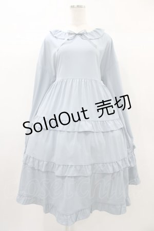 画像: FLC / 皆方由衣コラボ/ティアードフリルワンピース M ブルー H-25-12-25-041-0-OP-NS-ZH