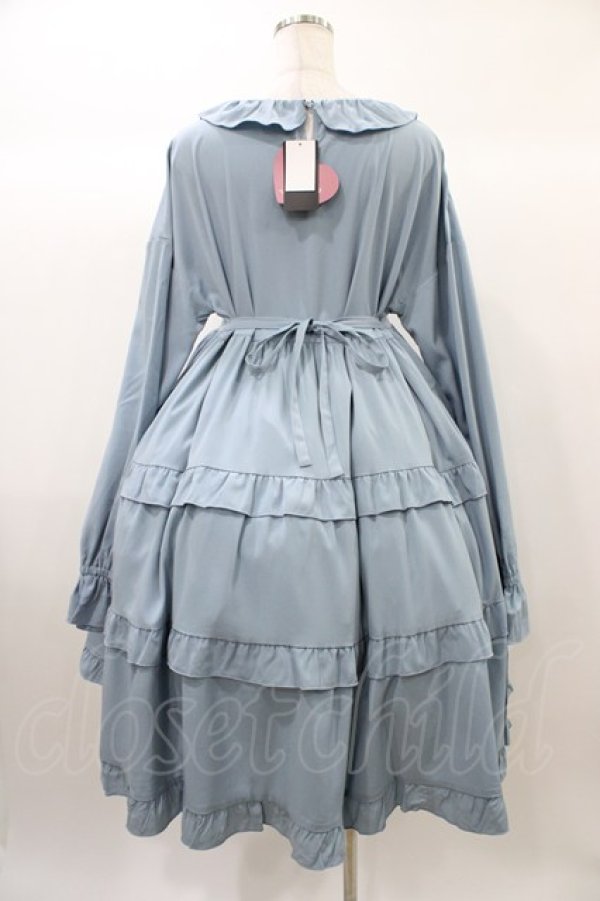 画像2: FLC / 皆方由衣コラボ/ティアードフリルワンピース M ブルー H-25-12-25-041-0-OP-NS-ZH (2)