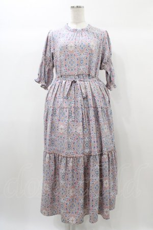 画像: axes femme / ヴィンテージ花柄切替ワンピース M ピンク H-25-12-25-042-AX-OP-NS-ZH