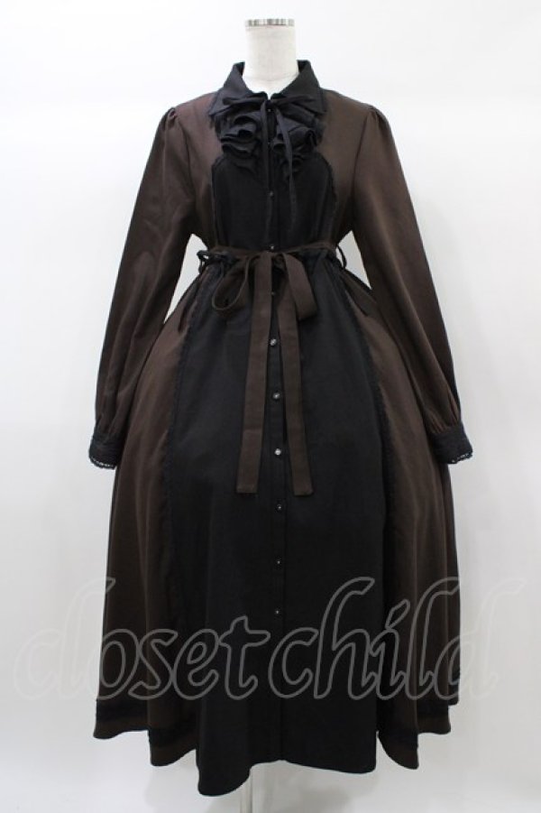 画像1: Favorite / シャツワンピース M ブラウン H-25-12-25-044-LO-OP-NS-ZH (1)