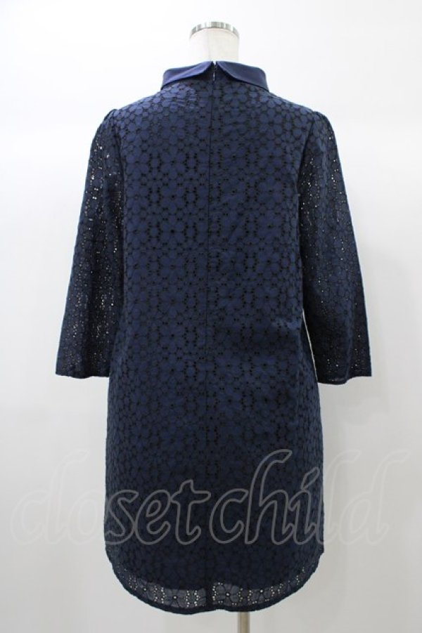 画像2: an another angelus / フラワーレースワンピース Free NAVY H-25-12-25-045-CA-OP-NS-ZH (2)