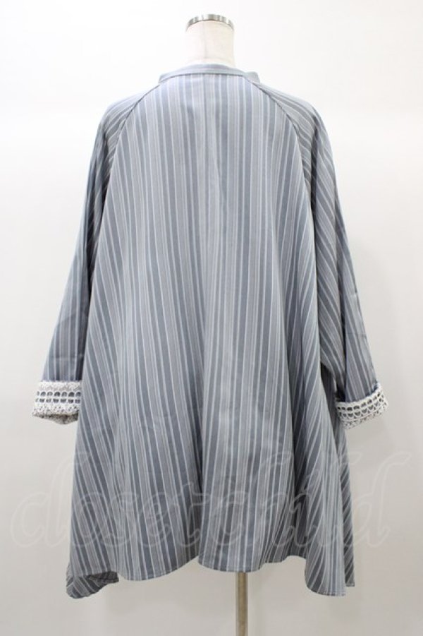 画像2: axes femme / ヨークレースイレヘムチュニ M ブルー H-25-12-25-046-AX-OP-NS-ZH (2)