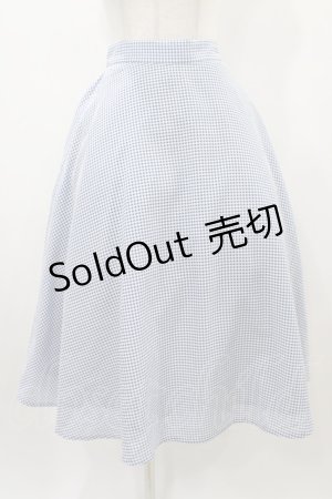 画像: Fi.n.t / サッカーギンガムフレアースカート Free BLUE×WH H-25-12-25-049-CA-SK-NS-ZH