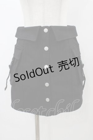 画像: EATME / フラップポケットカーゴスカート S ブラック H-25-12-25-052-LO-SK-NS-ZH