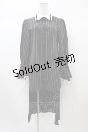 画像: Favorite / ストライプシャツワンピース M ブラック H-25-12-25-053-LO-OP-NS-ZH
