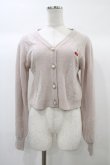 画像1: axes femme POETIQUE / チェリー刺繍ニットカーディガン M ピンク H-25-12-25-057-AX-TO-NS-ZH (1)