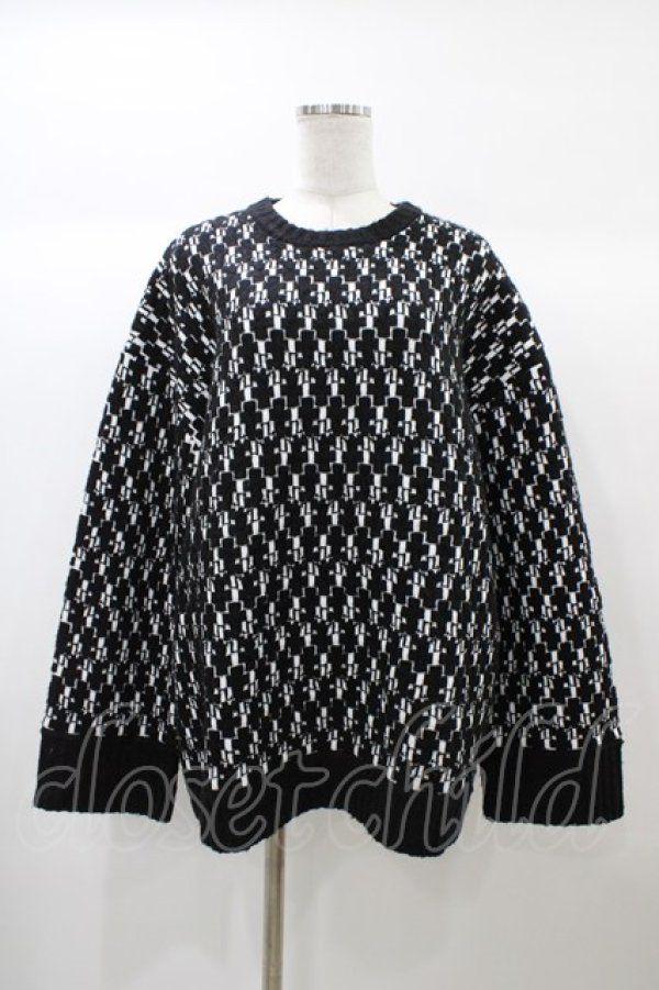 画像1: Melt the lady / ロングニット Free ブラック H-25-12-25-059-PU-TO-NS-ZH (1)