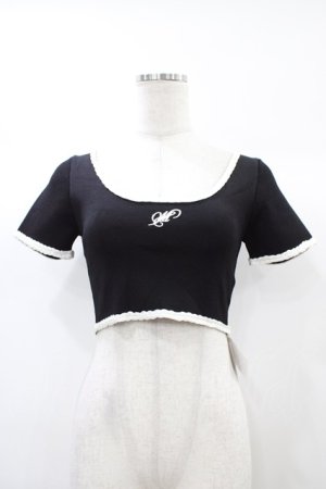 画像: Melt the lady / クロップドトップス Free ブラック H-25-12-25-060-PU-TO-NS-ZH