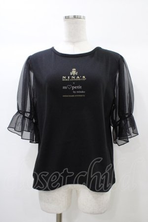 画像: m petit by misako / MSシアーソデプルオーバー L ブラック H-25-12-25-061-LO-TO-NS-ZH