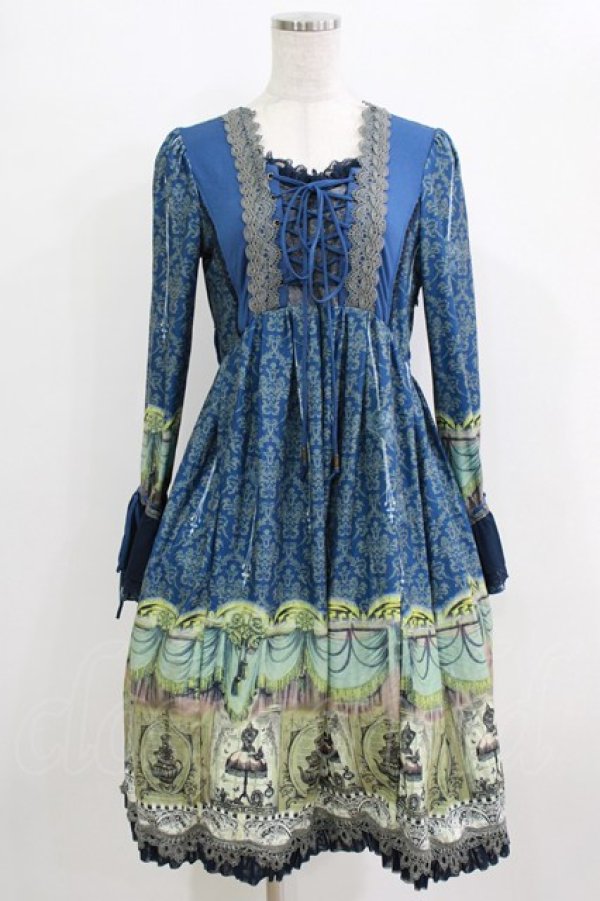 画像1: Ozz Croce / Tea Partyワンピース  ブルー H-25-12-25-1001-OO-OP-KB-ZH (1)