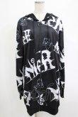 画像1: NieR Clothing / 総柄ZIPパーカー  黒 H-25-12-25-1027-PU-TO-KB-ZH (1)