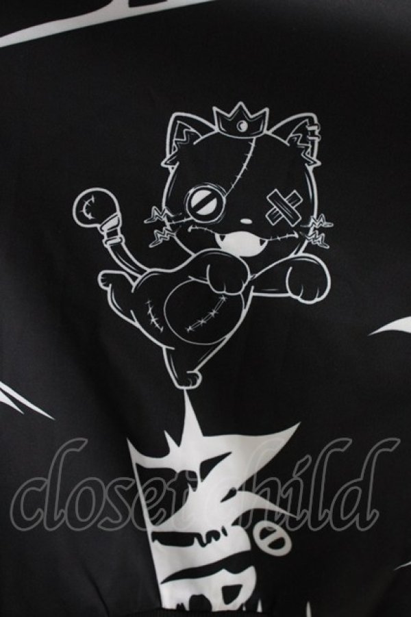 画像4: NieR Clothing / 総柄ZIPパーカー  黒 H-25-12-25-1027-PU-TO-KB-ZH (4)