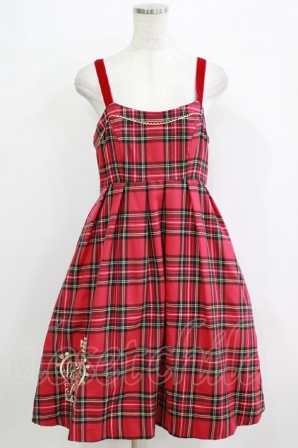 画像1: Shirley Temple / タータンジャンパースカート  ピンク H-25-12-25-1003-ET-OP-KB-ZH (1)