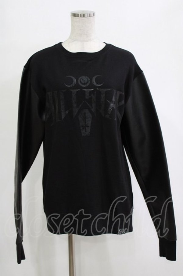 画像1: KILL STAR / レザースリーブトップス S ブラック H-25-12-25-1033-SL-TO-KB-ZH (1)