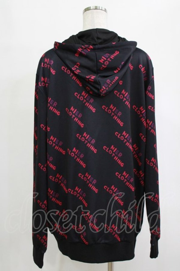 画像3: NieR Clothing / 総柄ZIPパーカー  黒×ピンク H-25-12-25-1035-PU-TO-KB-ZH (3)