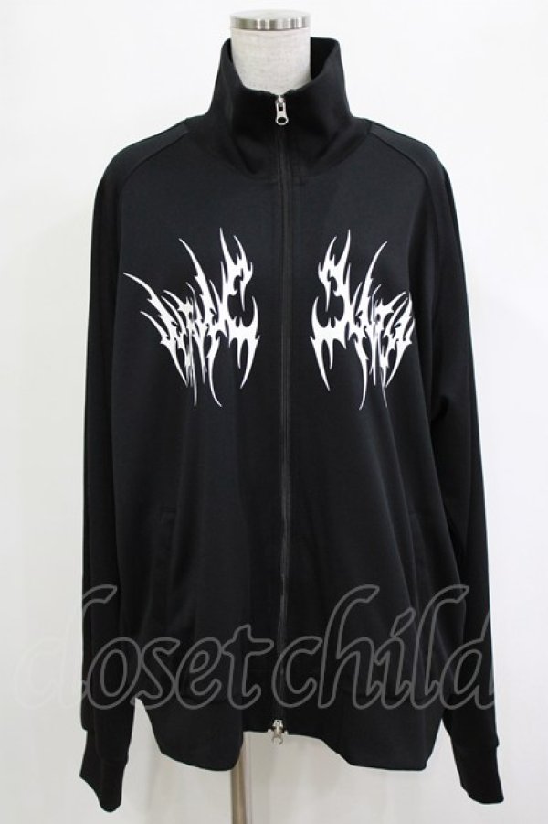 画像1: KRY CLOTHING / プリントZIPジャージ  黒 H-25-12-25-1039-EL-TO-KB-ZH (1)