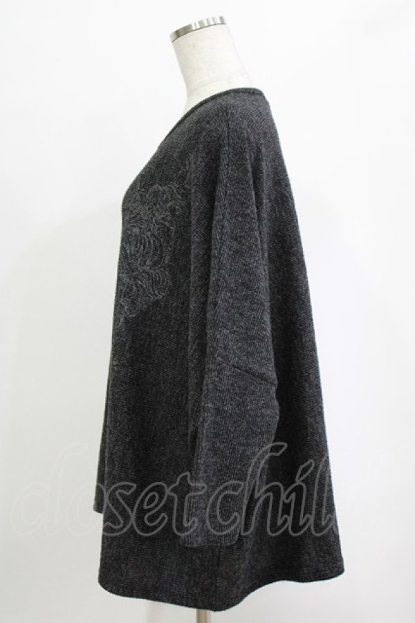 画像2: Ozz Croce / プリントドルマンニット  グレー H-25-12-25-1047-OO-TO-KB-ZH (2)