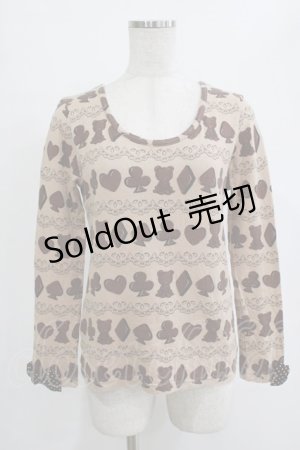 画像: Emily Temple cute / チョコプリントカットソー  チャ H-25-12-25-1048-ET-TO-KB-ZH