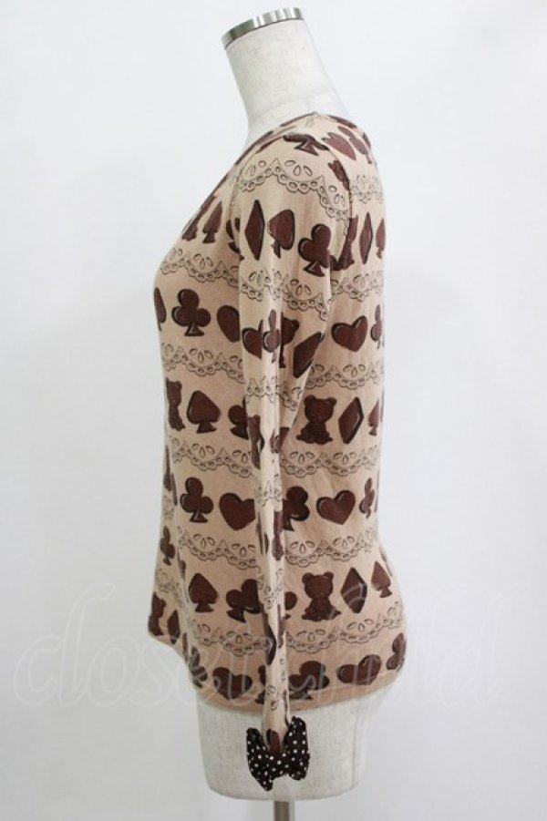 画像2: Emily Temple cute / チョコプリントカットソー  チャ H-25-12-25-1048-ET-TO-KB-ZH (2)