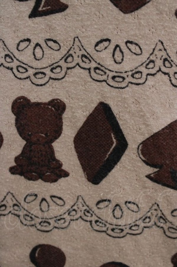 画像4: Emily Temple cute / チョコプリントカットソー  チャ H-25-12-25-1048-ET-TO-KB-ZH (4)