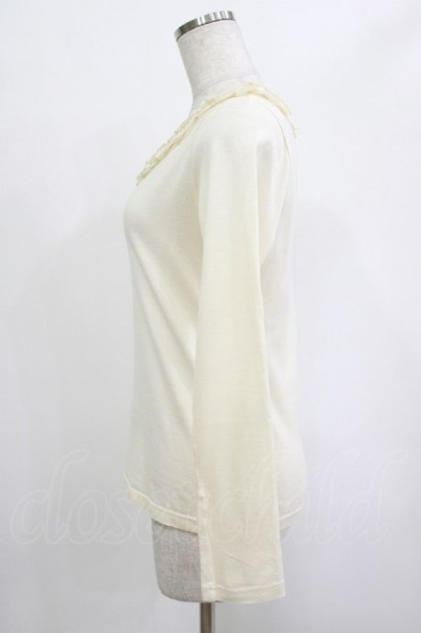 画像2: Emily Temple cute / リボンフリルカットソー  オフ H-25-12-25-1049-ET-TO-KB-ZH (2)