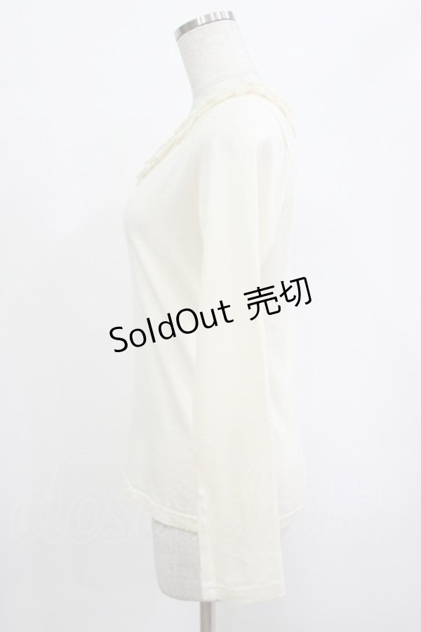 画像2: Emily Temple cute / リボンフリルカットソー  オフ H-25-12-25-1049-ET-TO-KB-ZH (2)