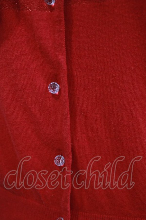 画像5: Emily Temple cute / ラメリボンカーディガン  レッド H-25-12-25-1050-ET-TO-KB-ZH (5)