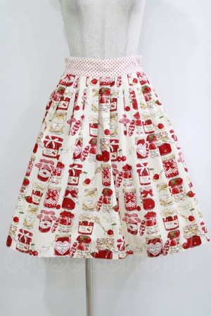 画像: Shirley Temple / ジャム瓶プリントスカート  ホワイト H-25-12-25-1005-ET-SK-KB-ZT1228H