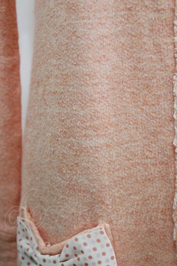 画像5: Emily Temple cute / ドットリボンロングカーディガン  コーラル H-25-12-25-1053-ET-TO-KB-ZH (5)